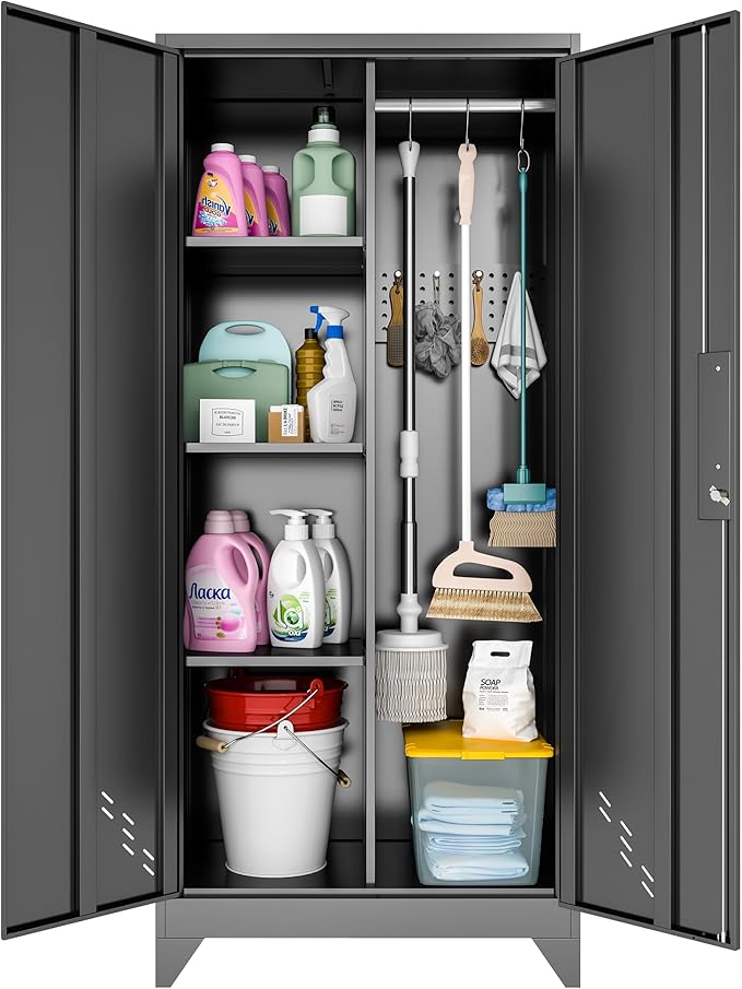 61" H Metal Storage Cabinet, Storage Shed
