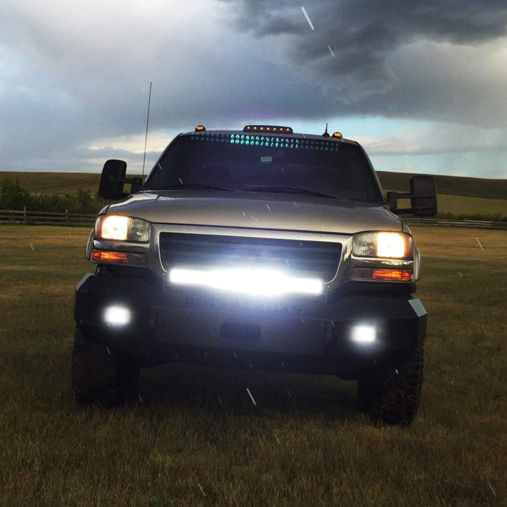 Nilight 20Inch 420W Triple Row Spot Flood Combo Led Light Bar Work Driving La...
