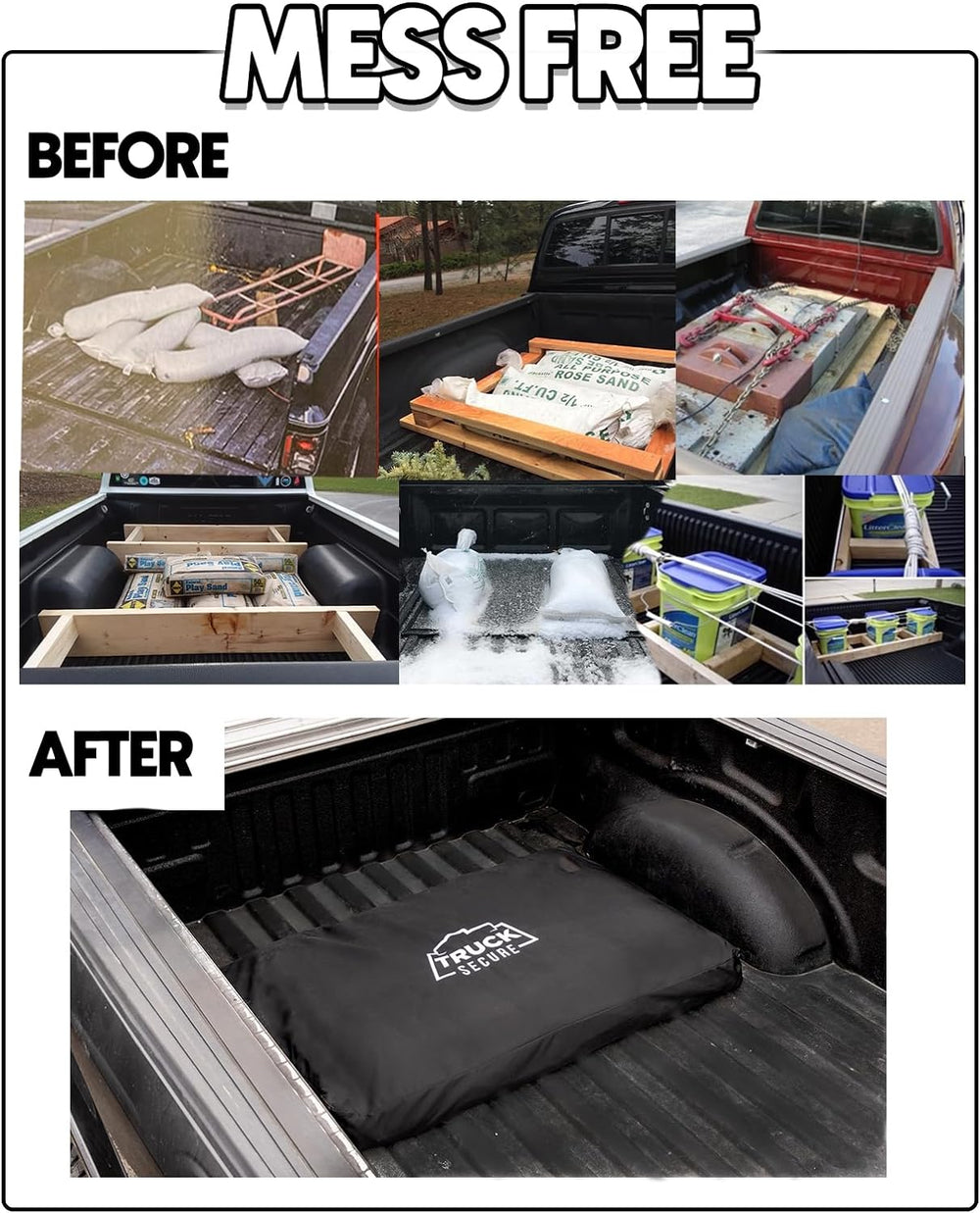 Truck Secure Truck Bed Weight Organizer - Traction System, Holds 350+ lbs