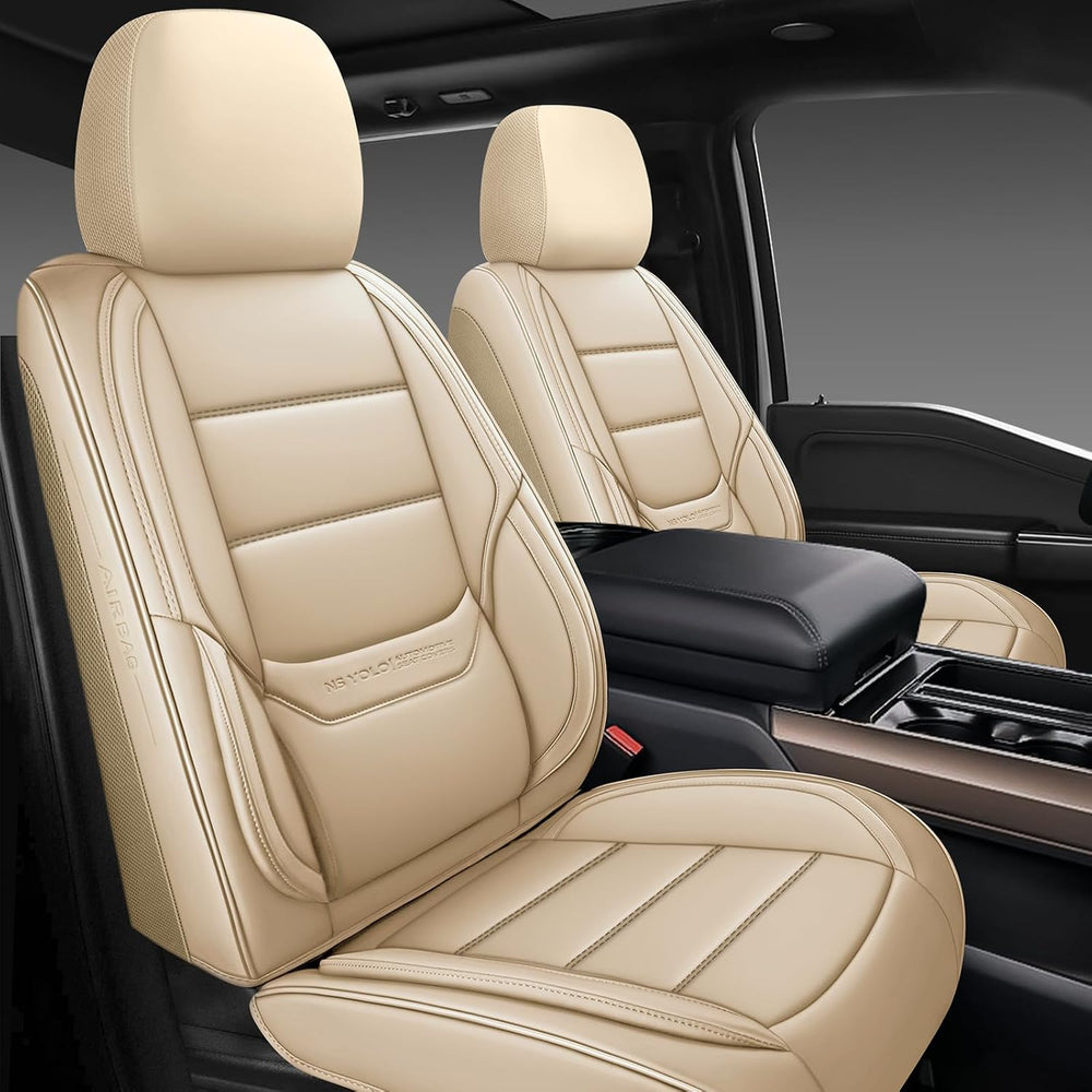 Leather Car Seat Covers Full Set,Universal Fit for Most Cars,SUVs and Sedans,...