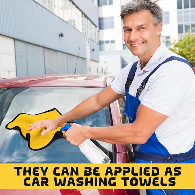 Tallew 50 Pcs Microfiber Towels 16 Inch x 16 Inch Microfiber Cloth Car Drying