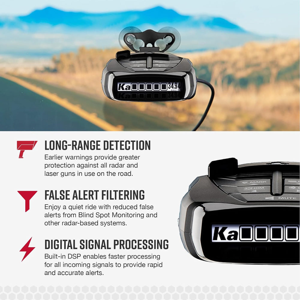 Cobra RAD 480i Radar Detector & SC 201 Smart Dash Cam Bundle