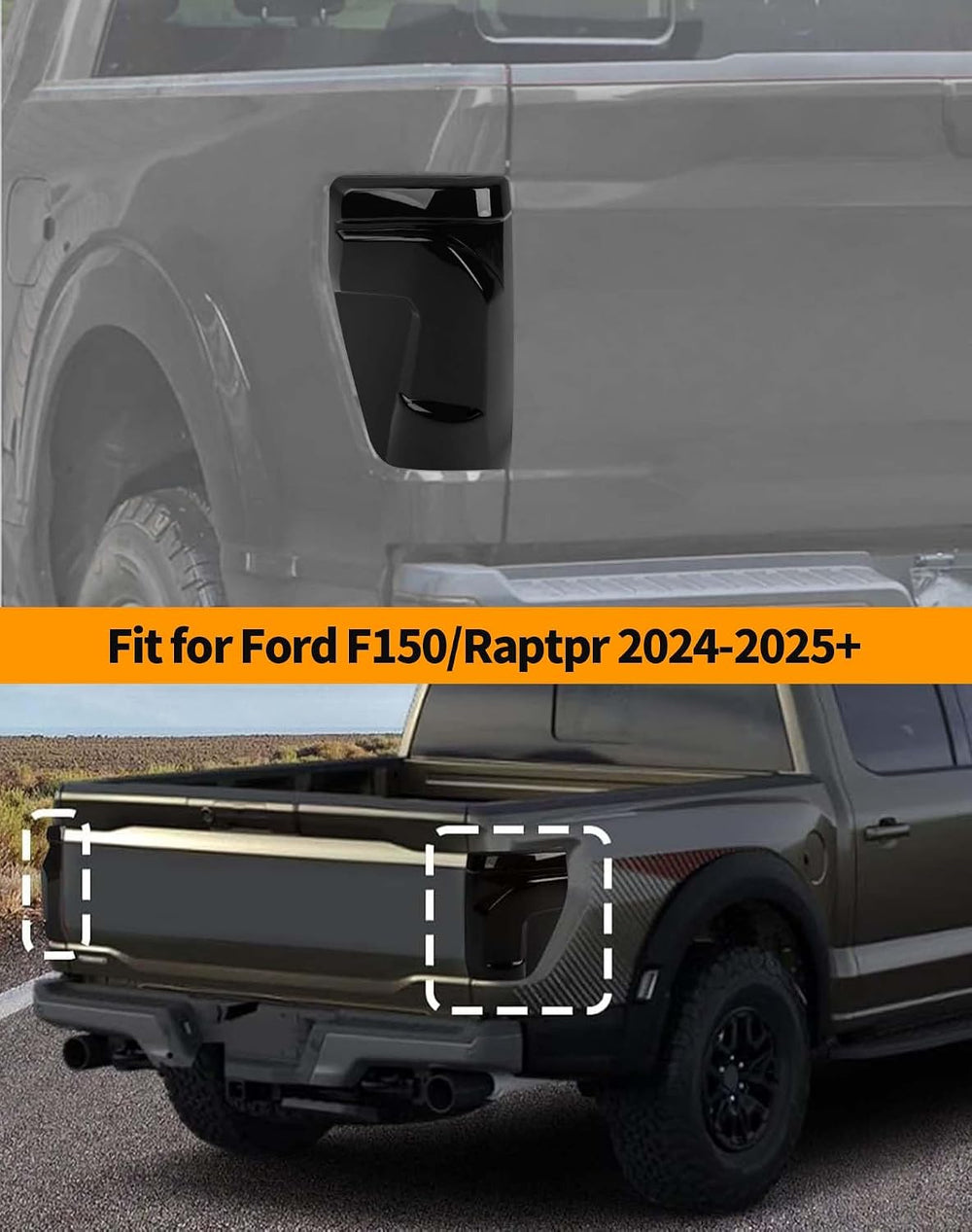 Hoolcar Tail Light Lamp Cover Guard Trim Compatible with Ford F150/Raptpr 202...