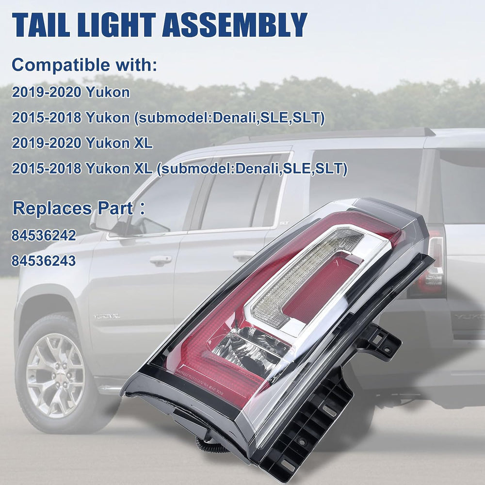 Tail Lights Assembly Compatible With GMC Yukon/Yukon XL 2015 2016 2017 2018 2...