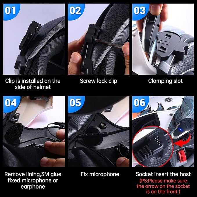 Motorcycle Bluetooth Headset BT-S3NS 1000m Motorcycle Helmet Bluetooth Radio