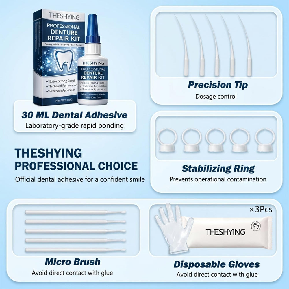 Official Professional Grade Dental Lab Instant Bonding Dental Glue for Dentur...
