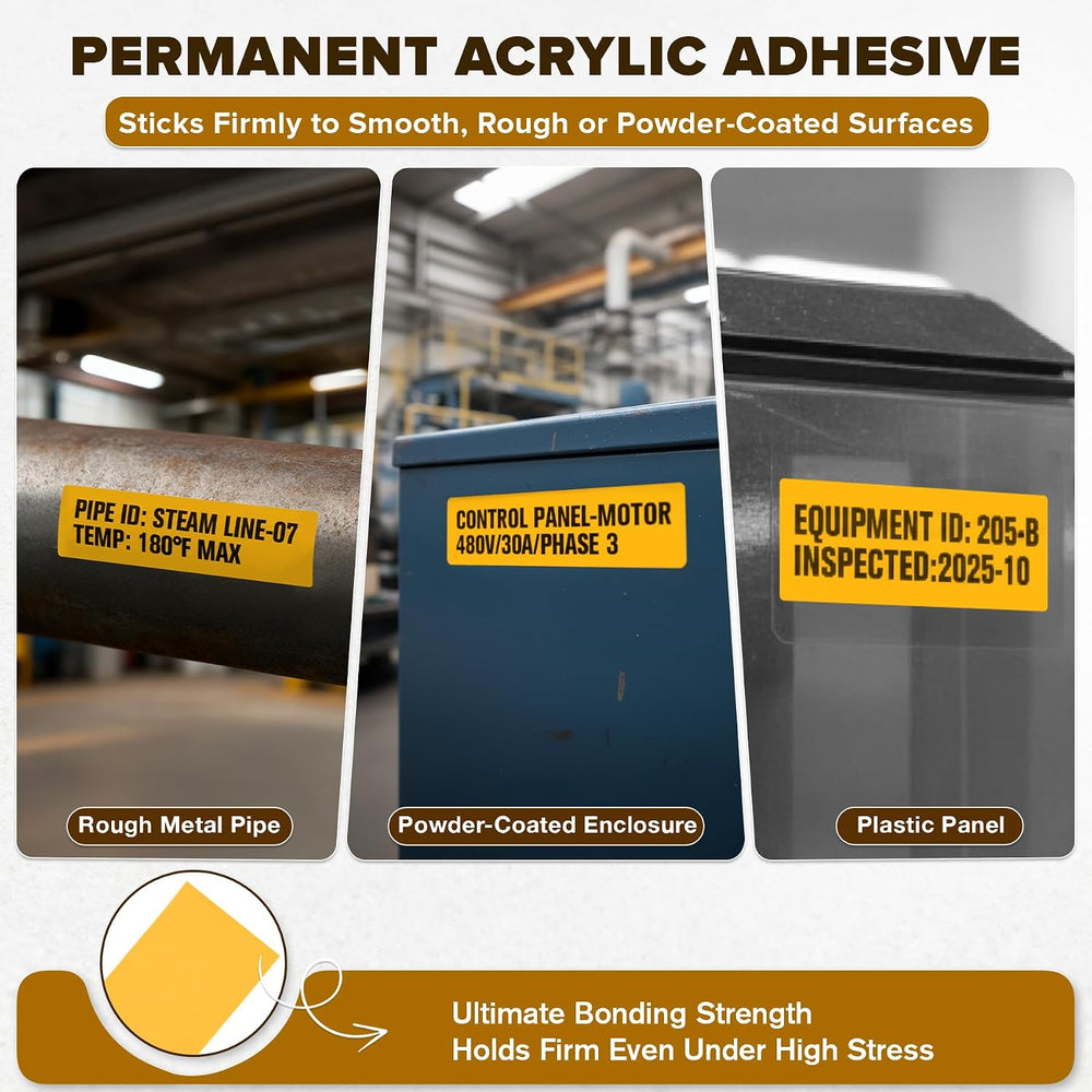 Replacement for Brady All Weather Permanent Adhesive Vinyl Label Tape, Only F...