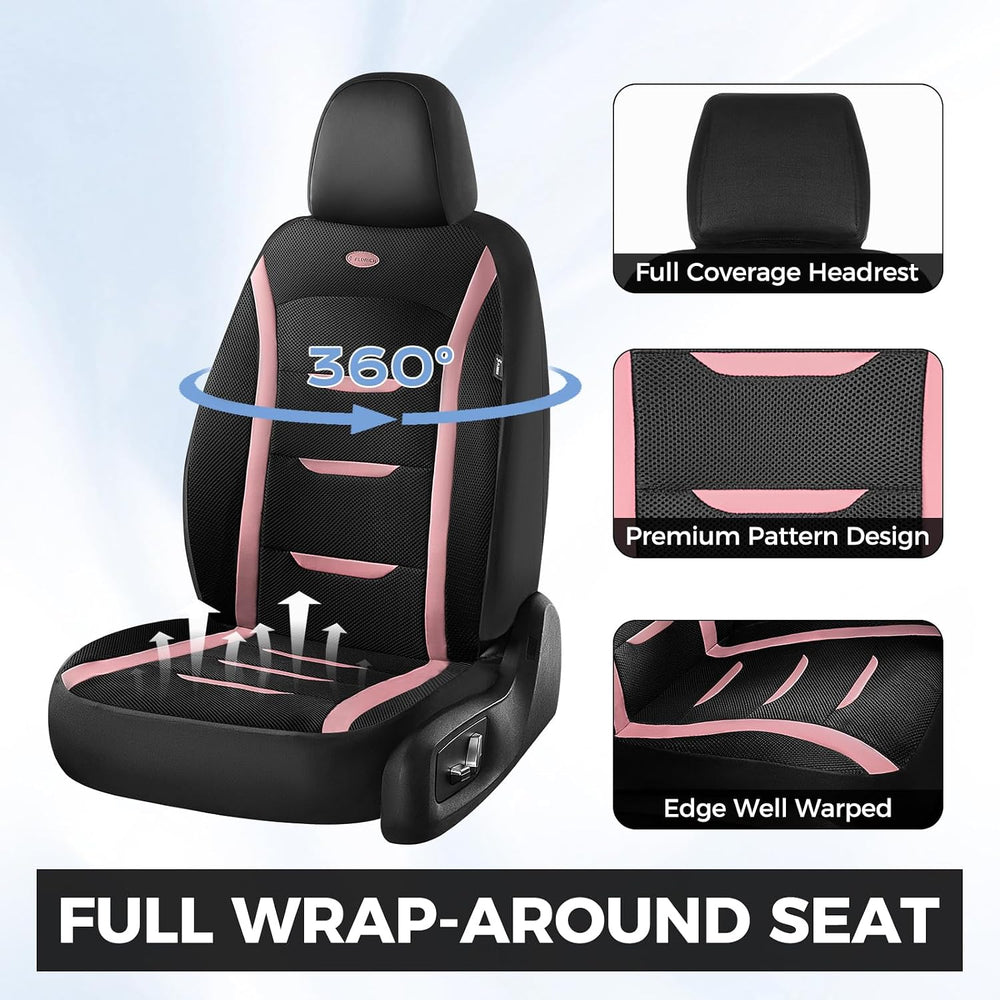 Front Car Seat Covers Breathable Automotive Seat Covers Car Seat Protectors 2...