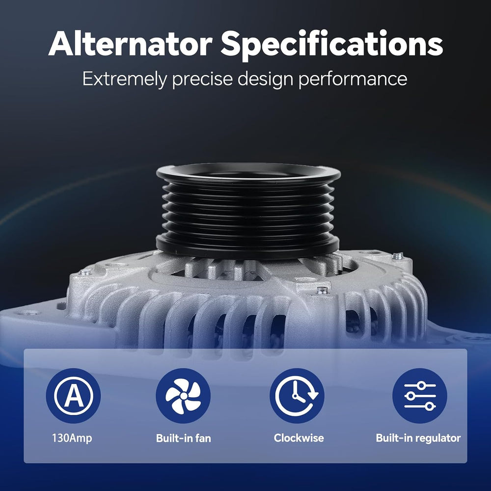 130A High Output Alternator Compatible with 2004 2005 2006 2007 Honda Accoed ...