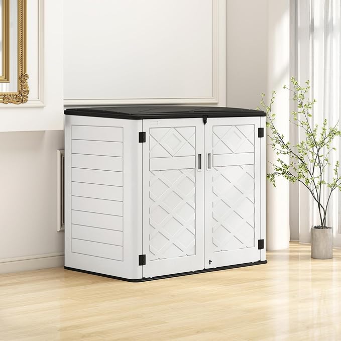 HOMSPARK Storage Shed Weather Resistance, Horizontal Storage Shed