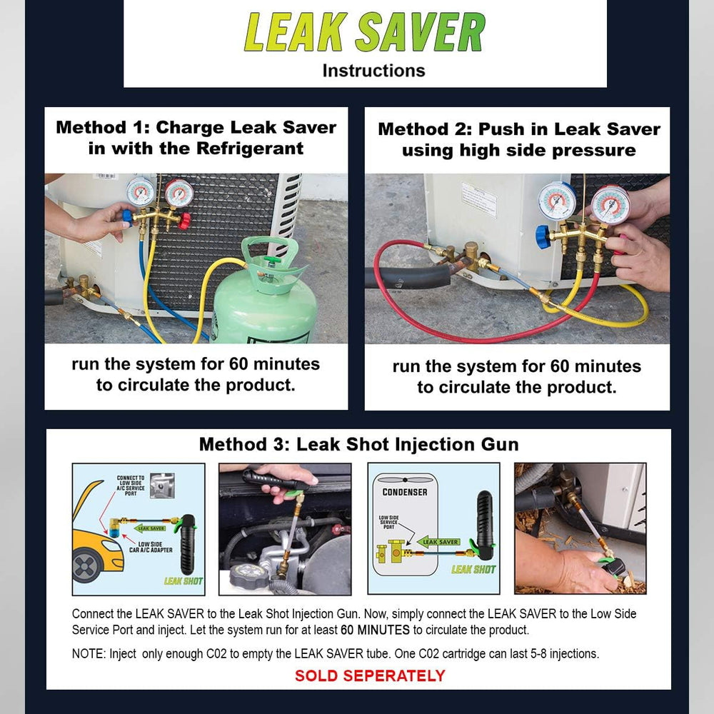 Leak Saver Direct Inject Dry A/C Moisture Remover (No Leak Sealant, Moisture ...