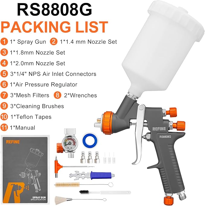 REFINE Air Spray Gun, Auto Paint Gun
