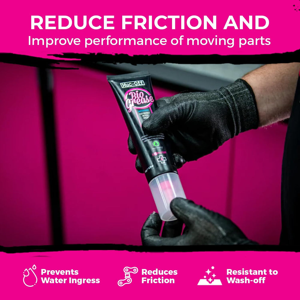 Muc-Off Bio Grease 150g (Pack of 2) with Microfiber Cloth | Premium Bike Grea...