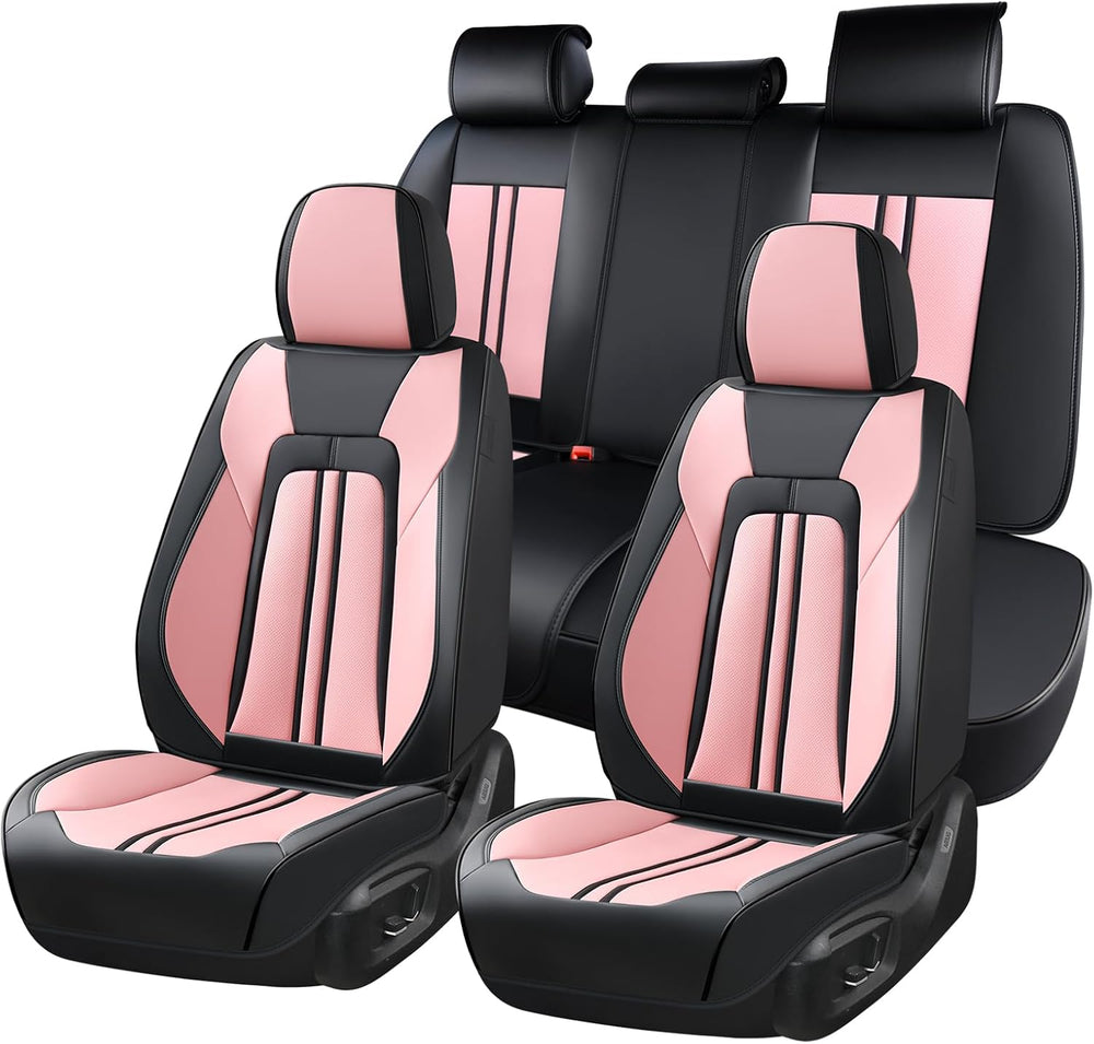 Huidasource Car Seat Covers Full Set 5 Seats, Faux Leather Seat Covers with H...