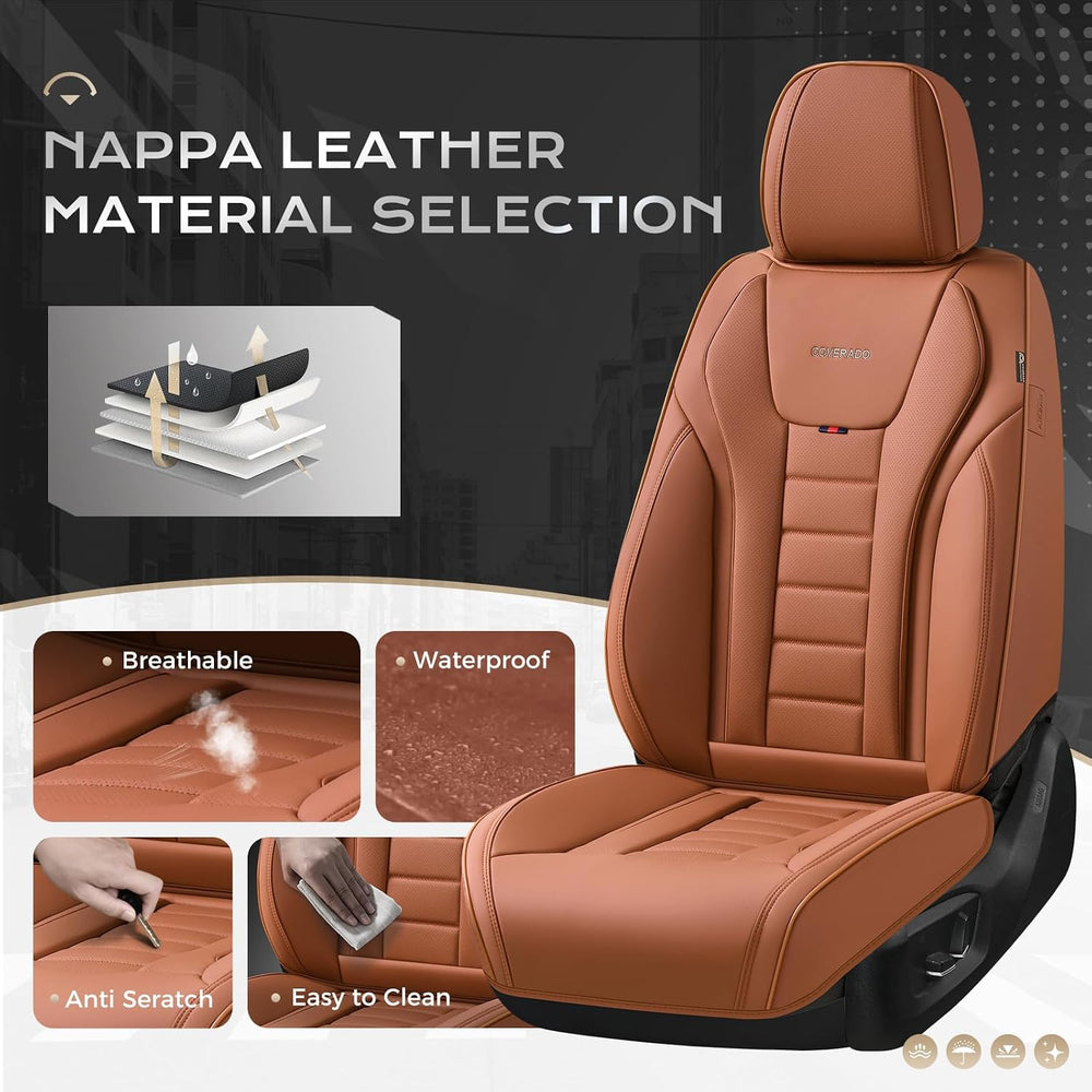 Coverado Car Seat Covers Full Set, Seat Covers for Cars, Front Seat Covers an...