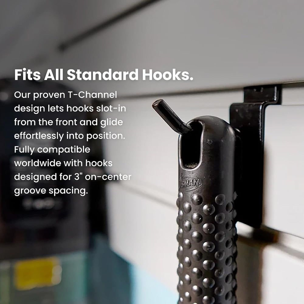 Heavy Duty 8'H x 4'W PVC Garage SlatWall Storage System (with Endcaps...