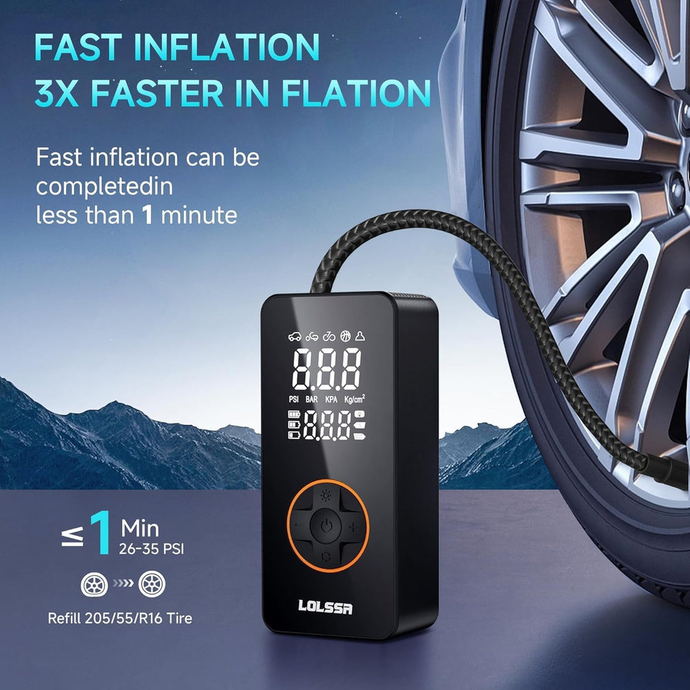 Tire Inflator Portable Air Compressor, 150PSI Electric Tire Pump for Car