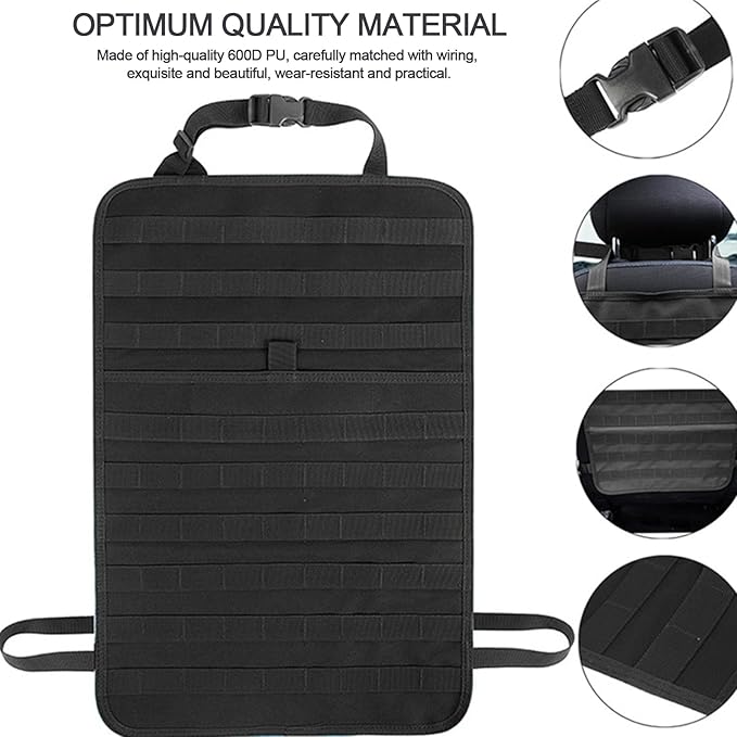 Universal Tactical Seat Back Organizer Vehicle Molle Panel Organizer Storage