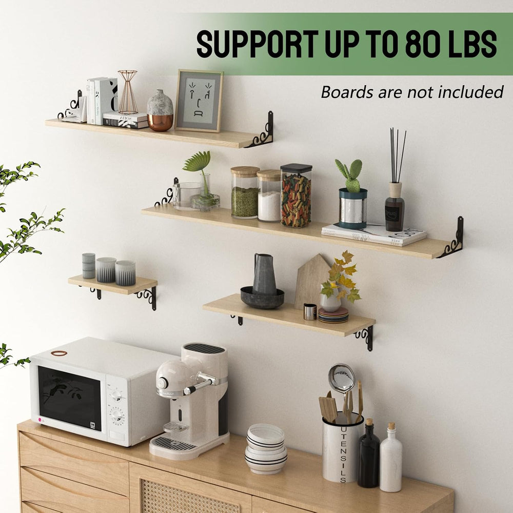 L Shelf Brackets for 10" - 12" Board, Floating Shelf Bracket Heavy ...