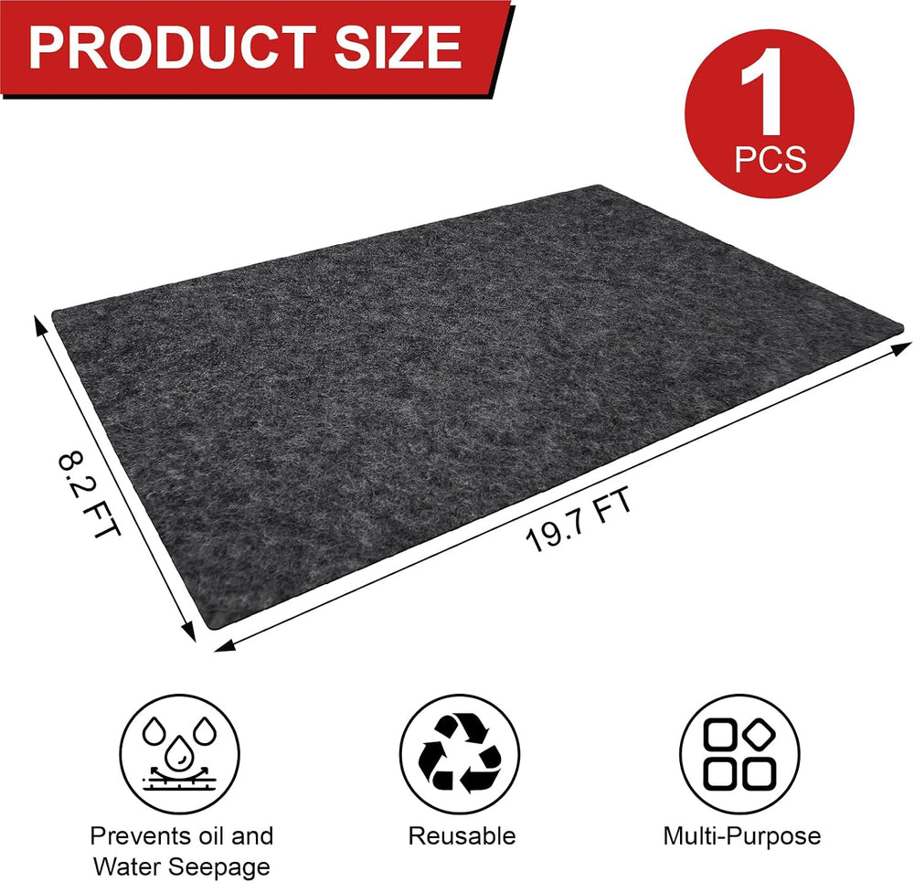 19.7' ×8.2' Garage Floor Mat for Under Car, Heavy-Duty Oil Spill Mat,...