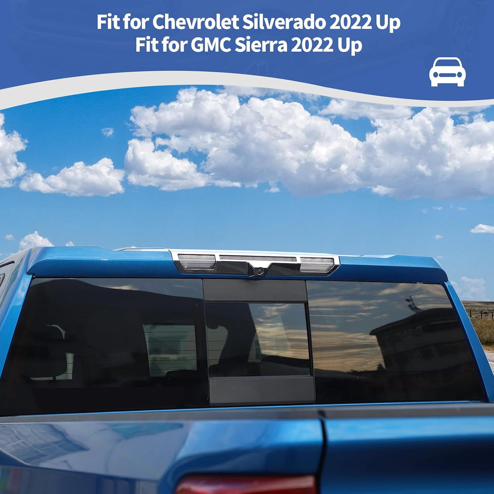 for Silverado High Mount 3rd Brake Light Trim Cover Chrome for Chevrolet Silv...