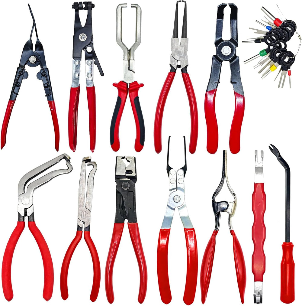 12PCS Auto Electrical Disconnect Pliers Set & Fuel Line Disconnect Tool Kit