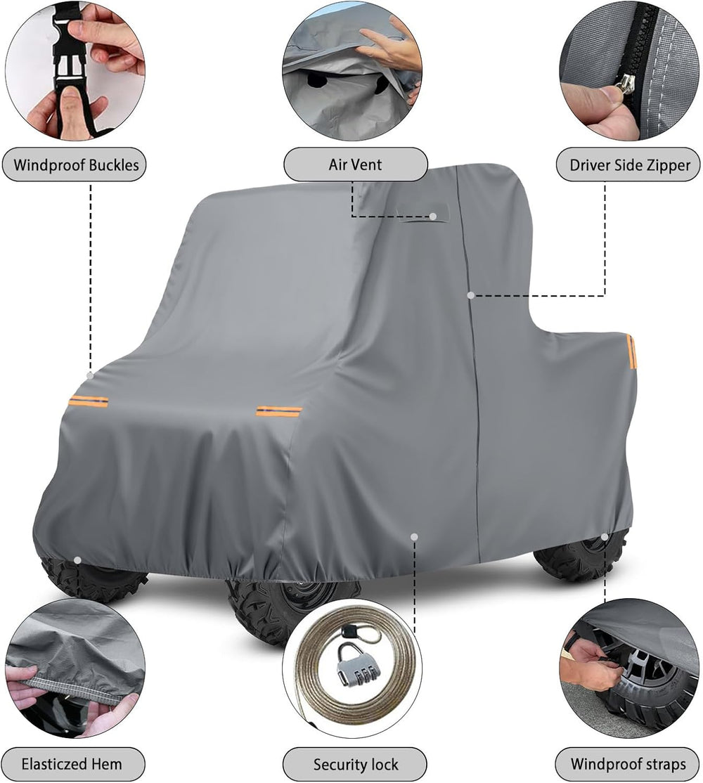 Waterproof UTV Cover Compatible with Honda Pioneer 2 Seaters, 6 Layers All We...
