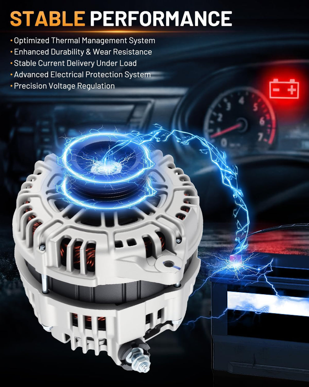 Alternator 13826 110A Fit for Nissan Murano 2003-2007 3.5L
