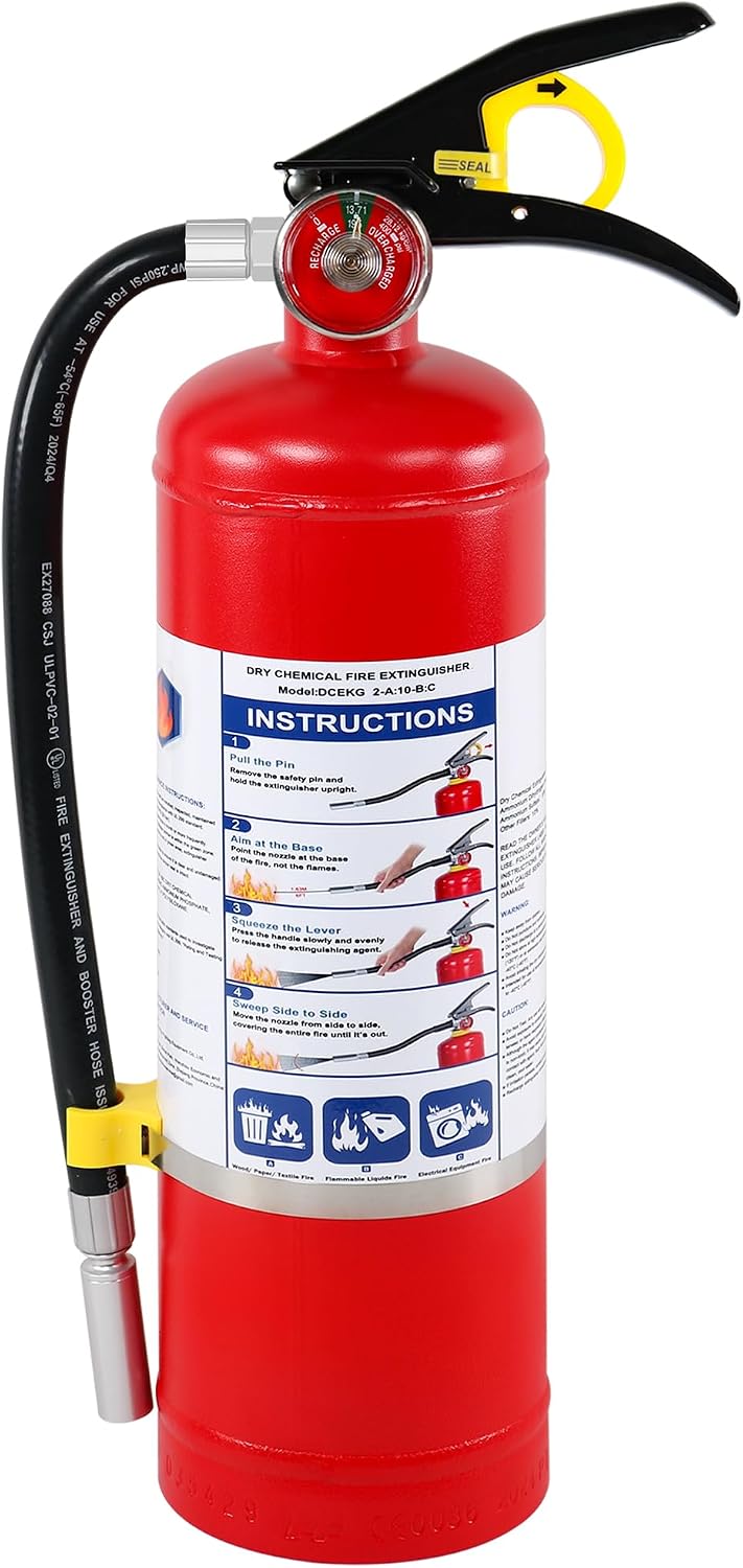 ABC Dry Chemical Fire Extinguishers, 5 lb 2a10bc Fire Extinguisher for Home, ...