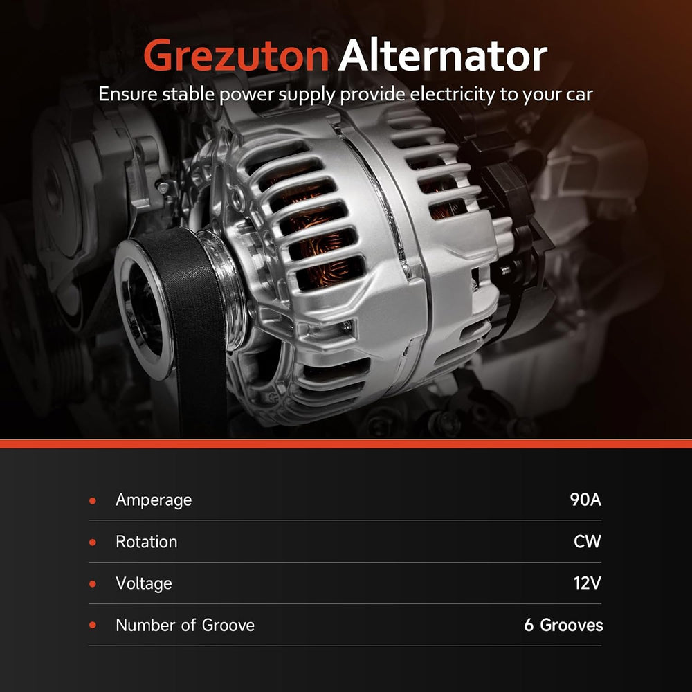 New Alternator Compatible with 1991-1998 Jeep Wrangler Cherokee 2.5 4.0 L4 L6...