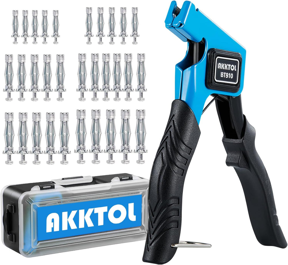 AKKTOL Molly Bolts for Drywall & Plaster Walls (0.12"-1.28"), E...