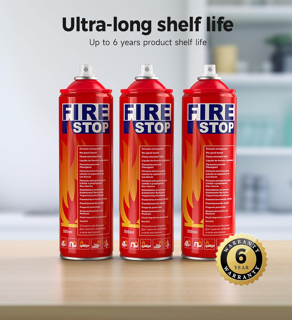 AmzBoom 3-Pack Fire Extinguisher for Home, Kitchen, Car, Camping & Electr...