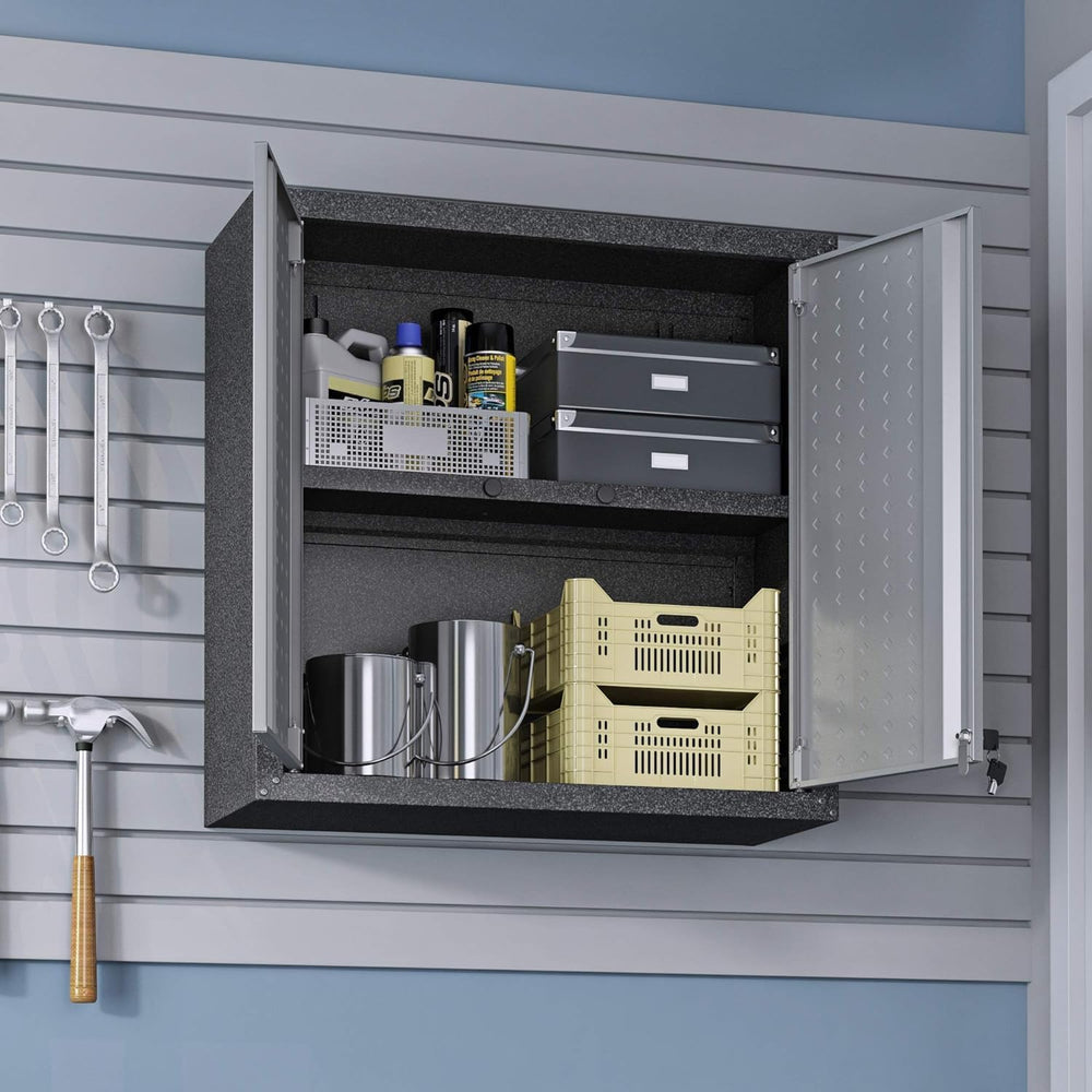 Manhattan Comfort Fortress Floating Garage Storage Cabinet with Adjustable Sh...