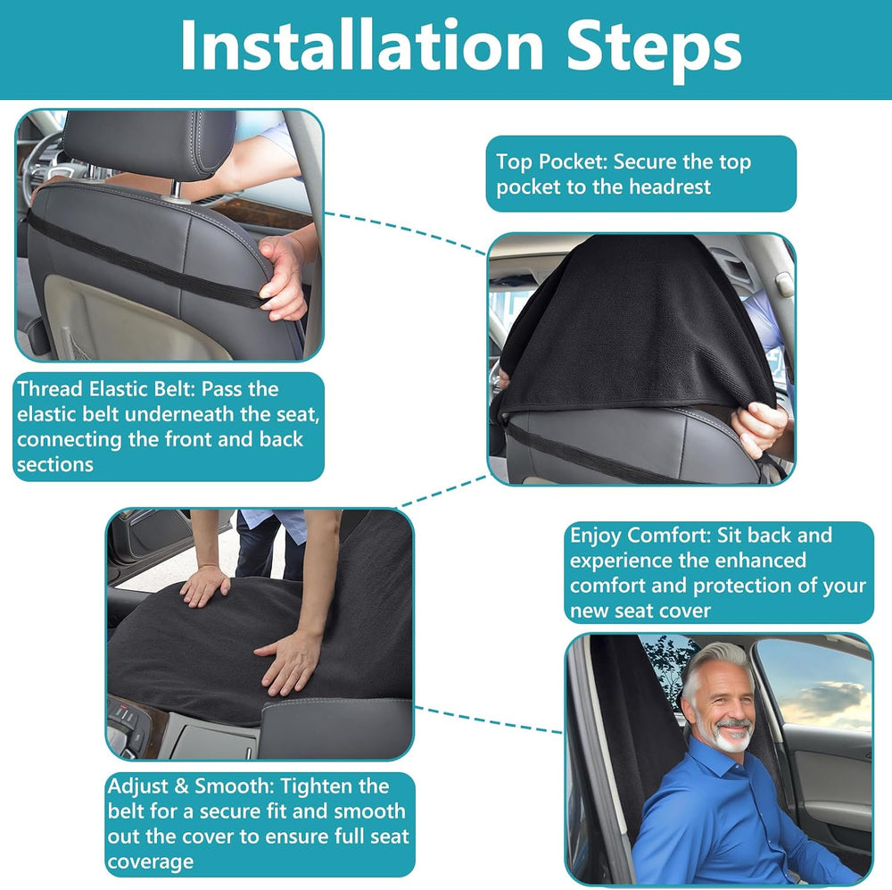 Car Seat Covers Universal Car Protective Front Seat Covers Washable Non-Slip ...