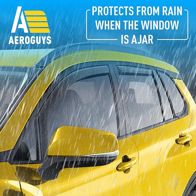 Extra Durable Window Deflectors in-Channel Window Visors Rain Guards Fit (4pcs)