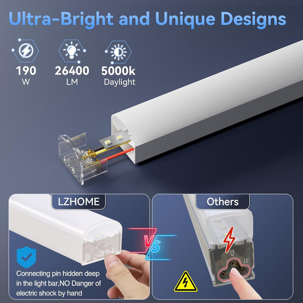 LZHOME Hexagon 5000K LED Garage Lights: 25 Pack Updated 1.31-inch Wider Size,...