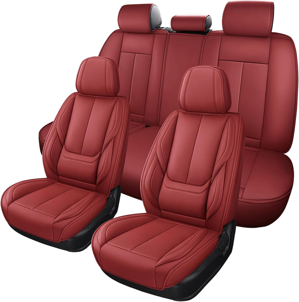 MINGBRON Leather Car Seat Covers,Car Seat Covers Full Set,Automotive Seat Cov...