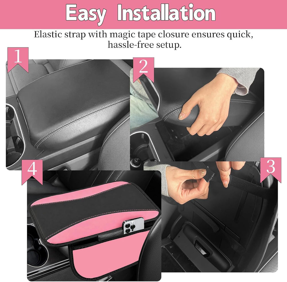 10 Pcs Car Floor Mats Set, Microfiber Leather Steering Wheel Cover 14.5-15 in...