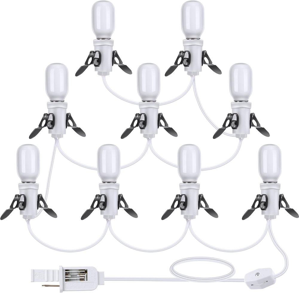 Christmas Village House Accessories Cord 9 LED Light Bulbs, Christmas Blow Mo...