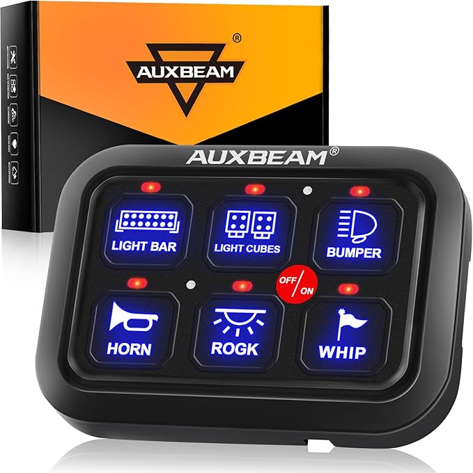 Auxbeam 6 Gang Switch Panel BC60 Universal Circuit Control Relay System