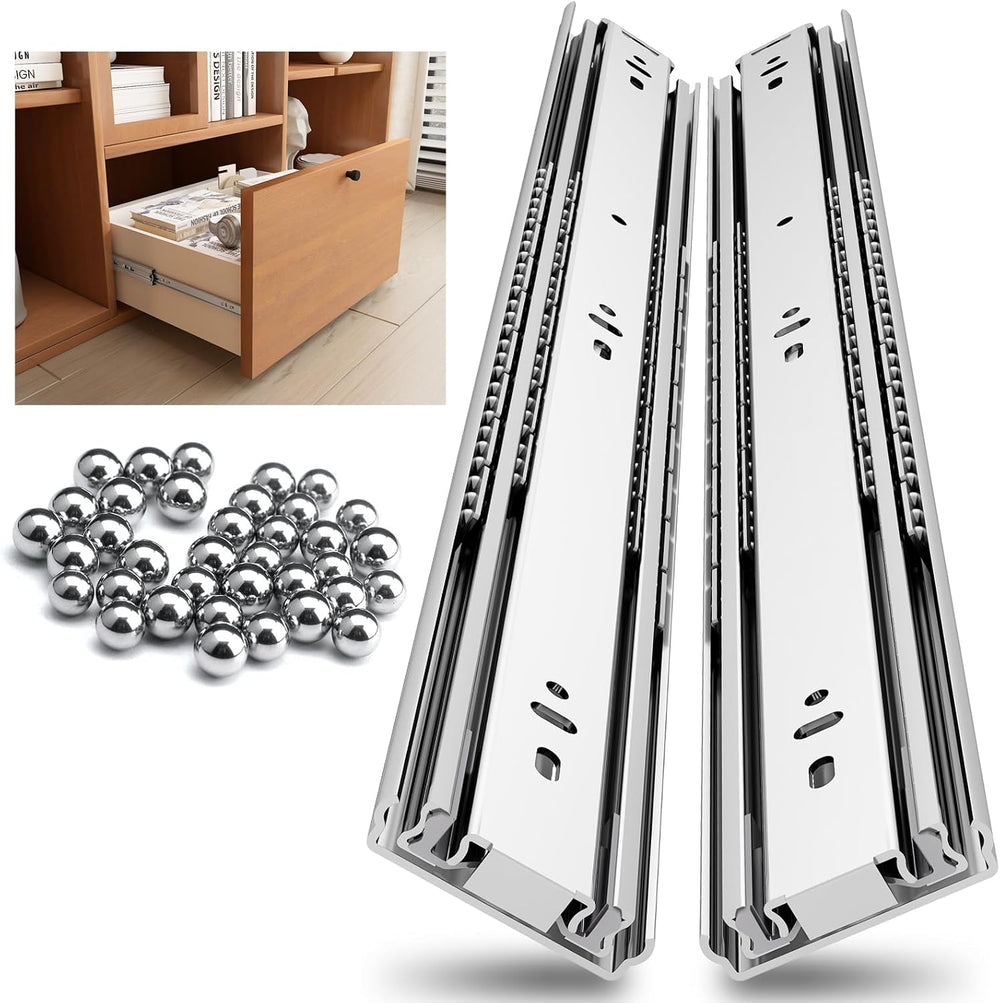 NECILO 24 Inch Heavy Duty Drawer Slides 150LB Side Mount Full Extension