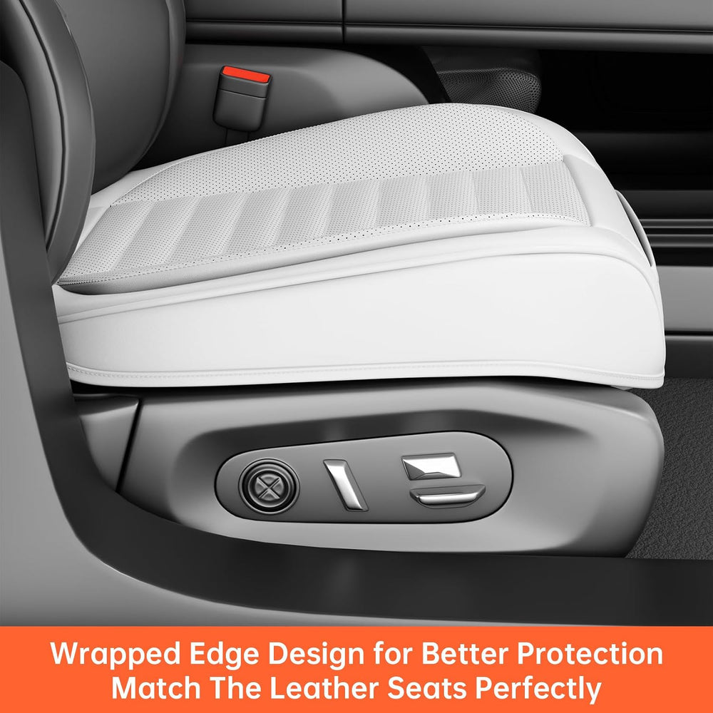 2 Pack Car Bottom Seat Cover, Luxury Leather Front Seat Covers, Breathable an...