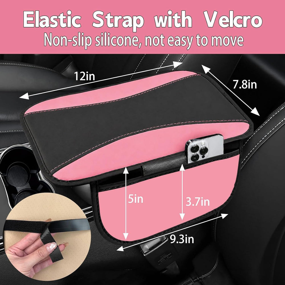 10 Pcs Car Floor Mats Set, Microfiber Leather Steering Wheel Cover 14.5-15 in...