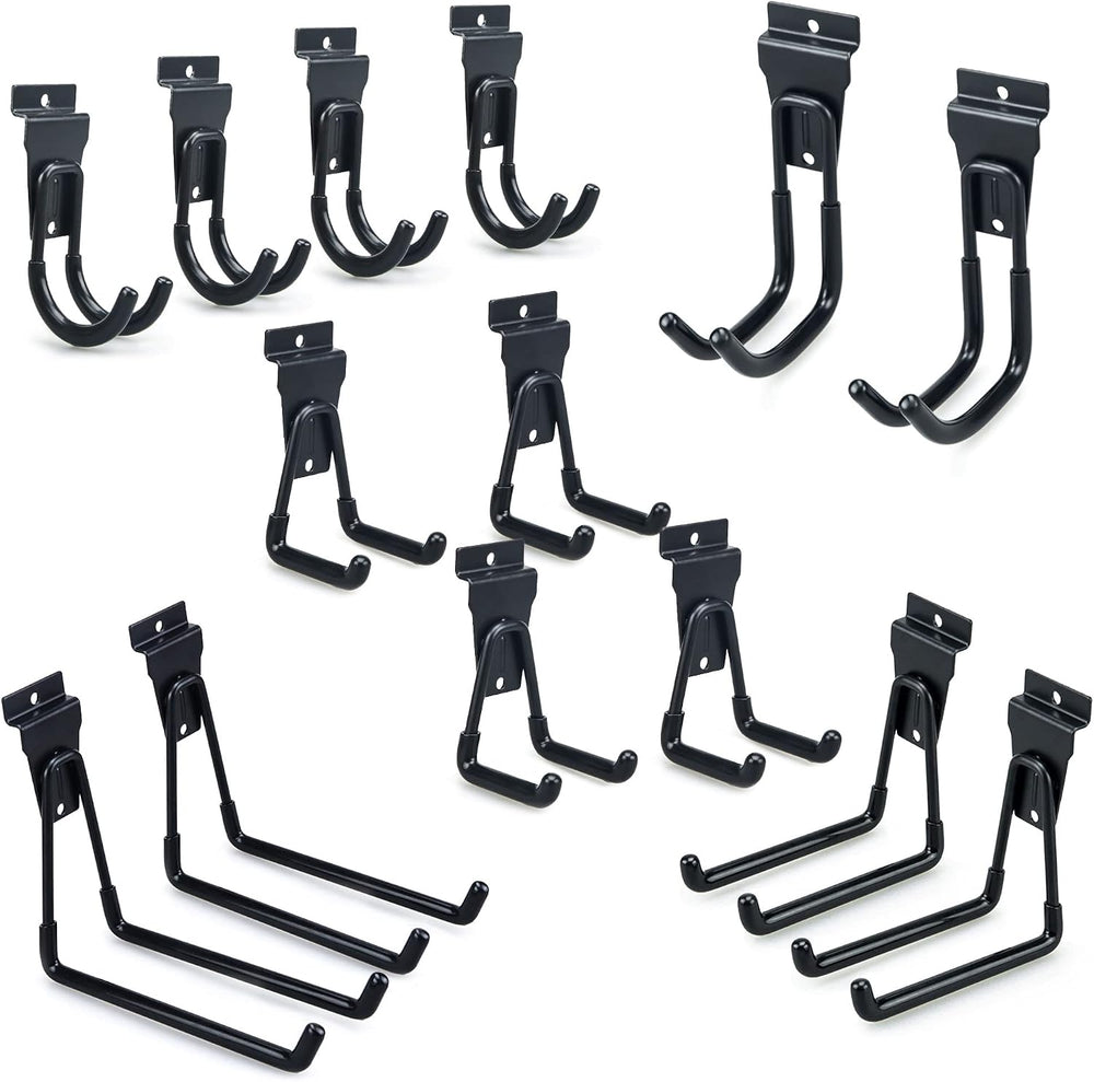 Slatwall Hooks, 14pcs Multi-Size Slat Wall Hanging Hooks