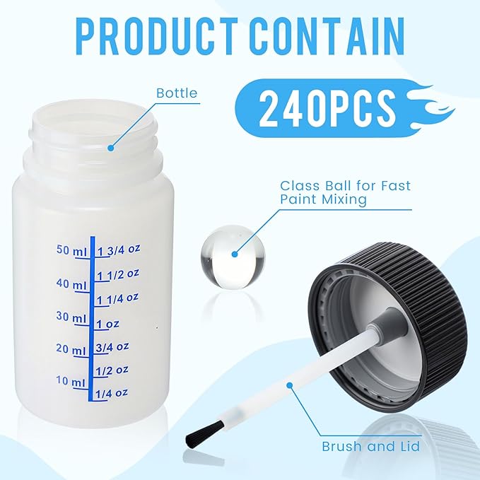 Mumufy 120 Pcs Touch up Paint Bottles
