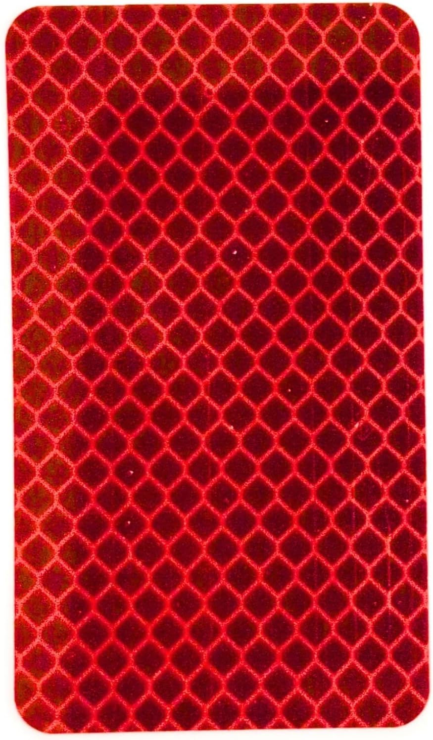 LiteMark DOT-SAE Prismatic Stick-On Reflectors, Red, 2 x 3.5 in, 50 Pack