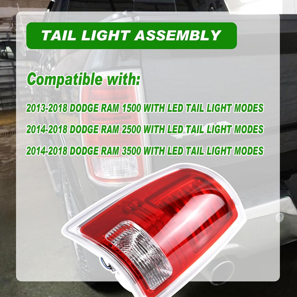 Lochnchn LED Tail Light Assembly Compatible with 2013-2018 Dodge Ram 1500,201...