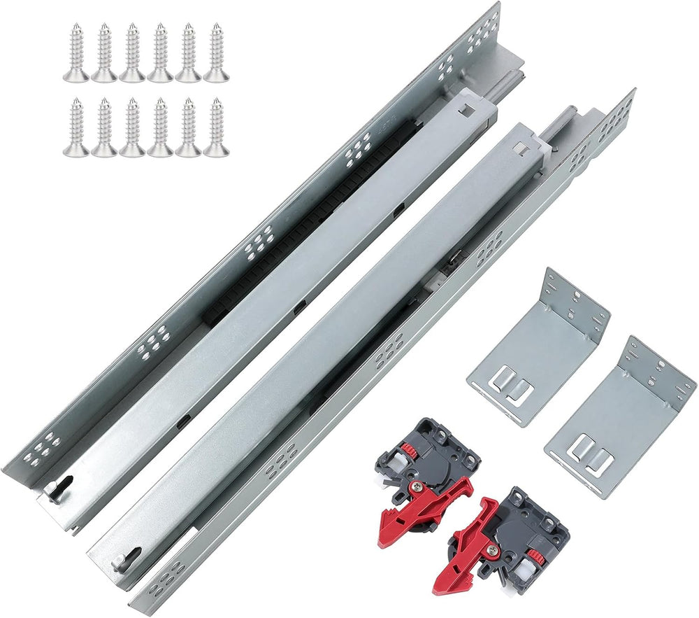 Undermount Soft Close Drawer Slides 21 Inch 6 Pairs Full Extension