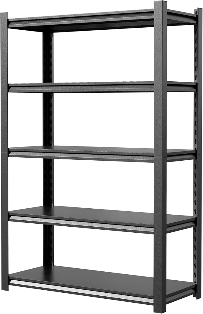 JHYKHG 72" W Storage Shelves, 5-Tier Heavy Duty Garage Shelving, Adjustable