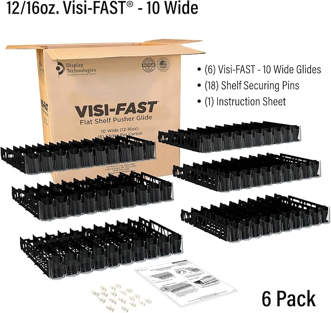 Visi-FAST Spring Push Drink Dispenser, Refrigerator Organizers and Storage (6...